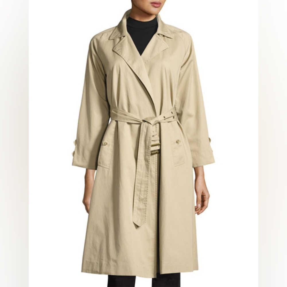 FRAME Classic Trench Coat in Camel Size L